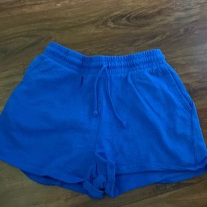 blue zara shorts